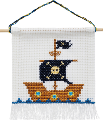 Stickerei-Kit Piratenschiff m/5119/18 16 x 18 cm