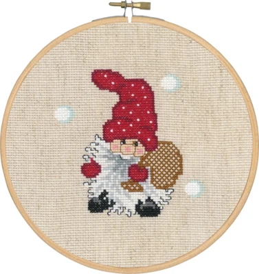 Stickset Weihnachtswichtel mit Sack mit 58 x 10/18 18Ø