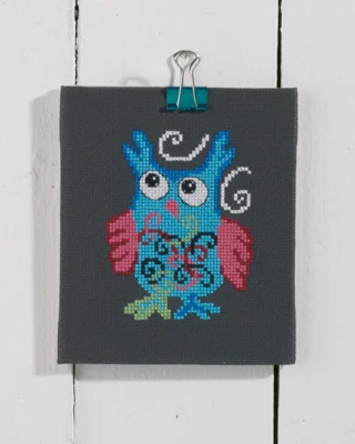Stickset Blauer Uhu 11 x 13 cm
