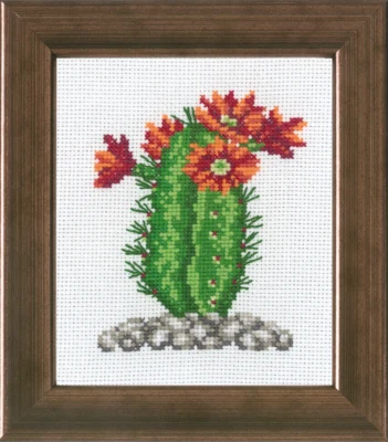 Stickset Kaktus mit Orange R5380 10 x 12 cm