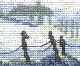 Stickset Schnee 5 x 6,5 cm