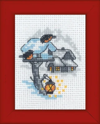 Stickset Vogelbrett Weihnachtsbild 6 x 8 cm