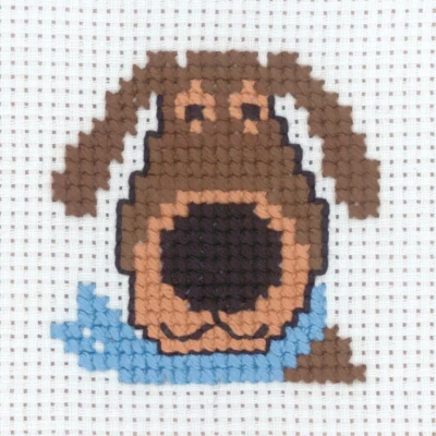 Stickerei-Kit Hund 8 x 8 cm