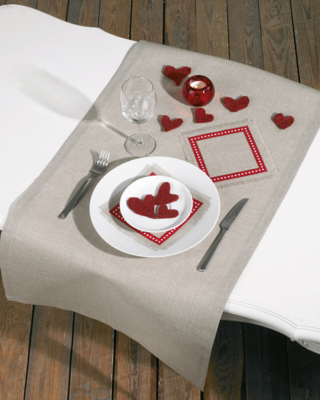 Stickset Zwischenlage-Serviette 2er-Pack 18 x 18 cm