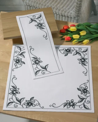 Stickset Vanille-Orchidee 56 x 56 cm