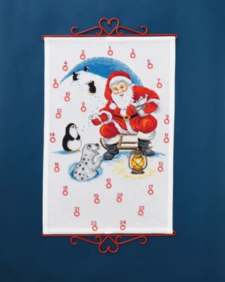Stickset Weihnachtsmann & Pinguine 40 x 60 cm B5125/40