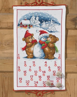 Stickpackung Bären und Schneemann 5125/38 38 x 62