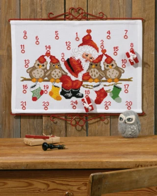 Stickerei-Kit Eulen auf dem Ast B5125/58 58x41 cm