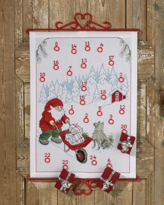 Stickset Weihnachtsmann mit Schlitten B5125/32 32 x 43 cm