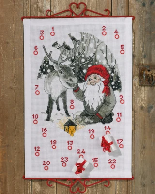 Stickpackung Weihnachtsmann & Rentier B5125/40 40 x 60 cm