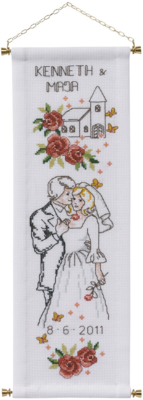 Stickset Hochzeit 14 x 41 cm B/5205/14