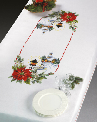 Stickpackung Weihnachtssterne / Laternen 140x230 cm