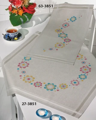 Stickpackung Fröhliche Blumen XXX 40 x 80 cm