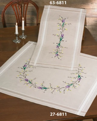 Stickset Krokusranke 40 x 80 cm