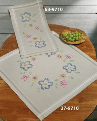 Stickset Blumen Naiv 40x80 cm