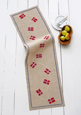 Stickset Norwegische Flagge 33 x 116 cm