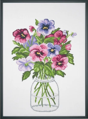 Stickset Stiefmütterchen R5472 58 x 42 cm
