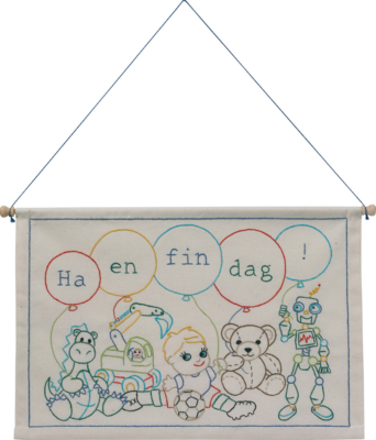 Stickset Ha en fin dag Junge 27 x 40 cm