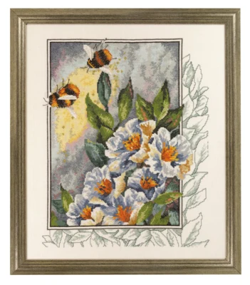 Stickerei-Kit Bienen in Blumen 40 x 47 cm R5337