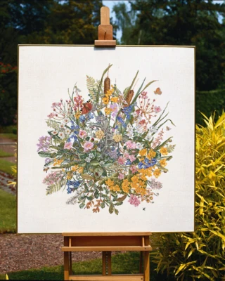 Stickset Wasserpflanzen 100 x 105 cm