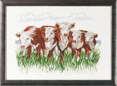 Stickset Hereford Kühe R/5344 41 x 29 cm