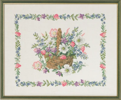 Stickpackung Blumenkorb 49 x 40 cm