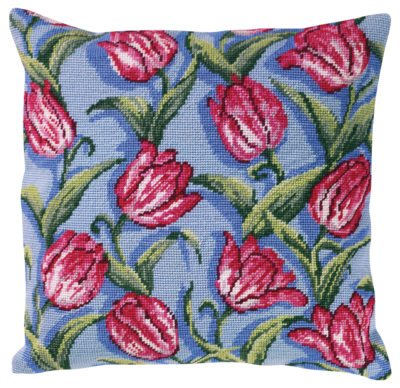 Stickpackung Gobelinkissen Tulpen 40 x 40 cm