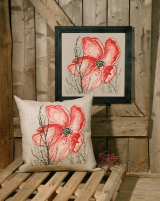 Stickset Mohn 60 x 60 cm