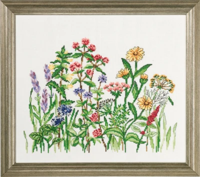 Stickset Kräuter Aida R5379 38x33 cm