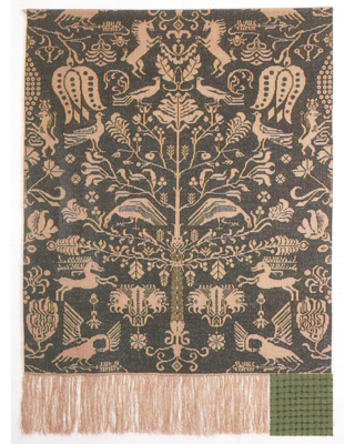 Stickset Beidewand Hellgrün 101 x 140 cm