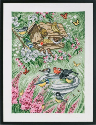 Stickset Vögel im Garten 45 x 59 cm