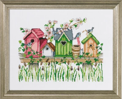 Stickset Vogelhaus Regal R5311 37 x 29 cm