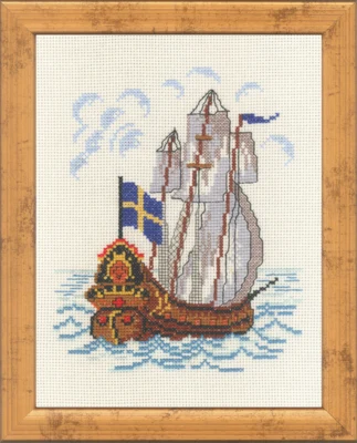 Stickpackung Schiff schwedisch R5352 21 x 26 cm