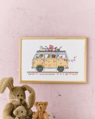 Stickset Pigebussen R5799 30 x 20 cm