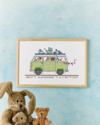 Stickset Jungenbus R5799 30 x 20 cm