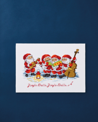 Stickset Weihnachtsmann-Orchester 34 x 24 cm