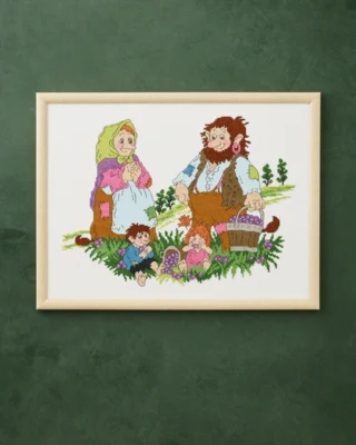 Stickset Die Beerenpflücker 40 x 30 cm