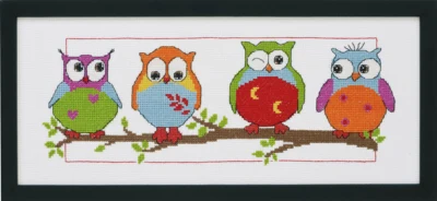 Stickset Eulen R5496 36 x 15 cm