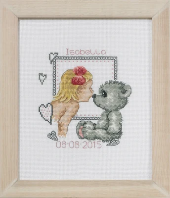Stickset Bärenkuss Isabella 19 x 23 cm