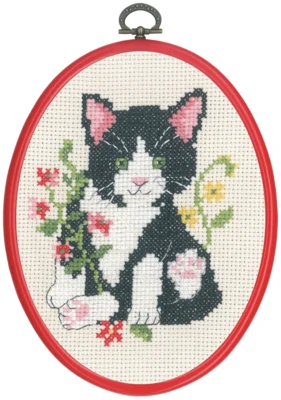 Stickpackung Schwarze Katze m/5959/30 13 x 18 cm