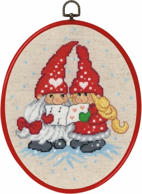 Stickset Wichtelpaar singt 20 x 26 cm