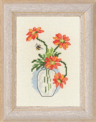 Stickset Gelbe Chrysantheme M5406 13 x 18 cm
