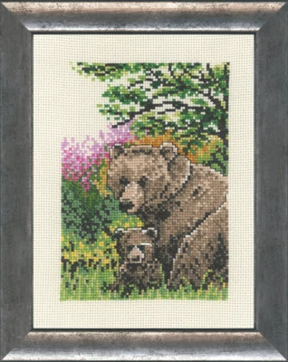 Stickset Bär mit Jungen 5300/00 16 x 21 cm