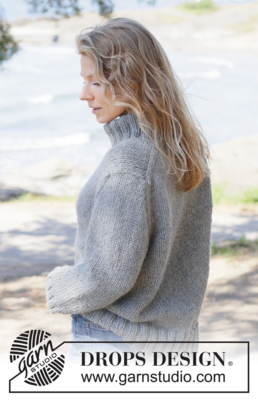 263-36 Slate Ridge Sweater by DROPS Design