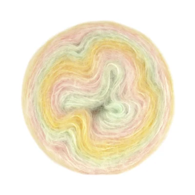 3108 Pastellrosa/Grün/Gelb Farbverlauf